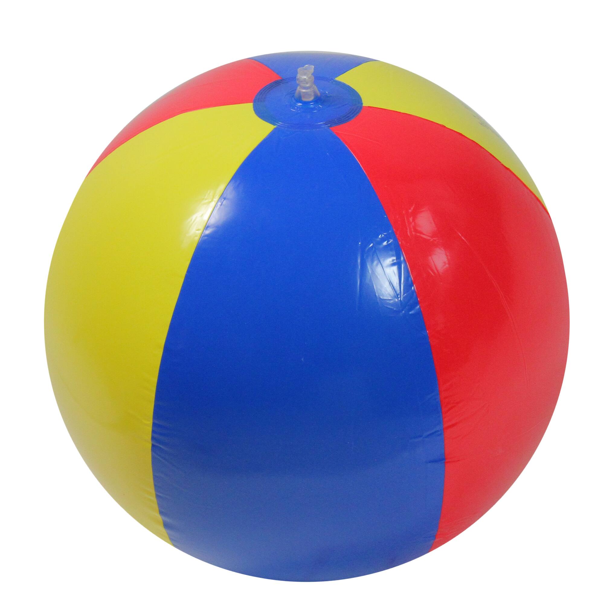 46" Red and Blue Classic 6 Panel Inflatable Beach Ball